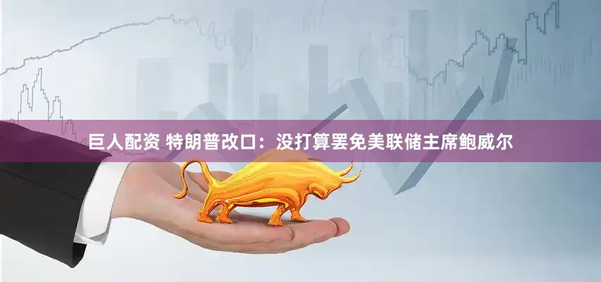 巨人配资 特朗普改口：没打算罢免美联储主席鲍威尔