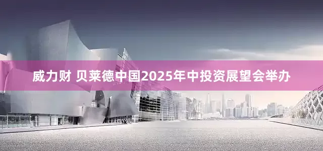 威力财 贝莱德中国2025年中投资展望会举办